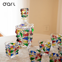 DART dream creation light luxury whiskey set wine glass flask crystal glass Nordic Danish creativity