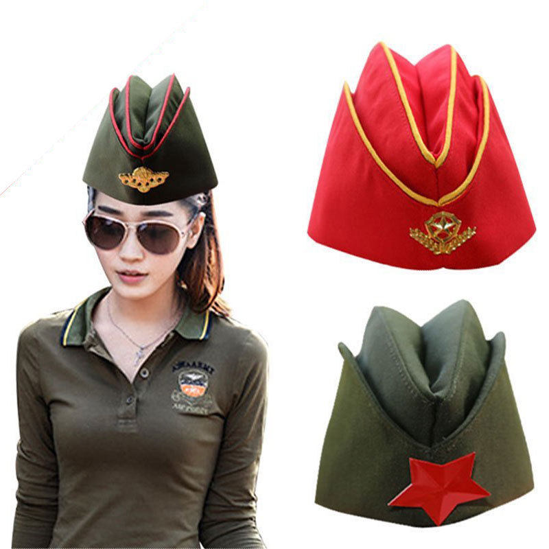 2021 new plus hard water soldier dance hat Russian boat type hat square dance performance boat shaped cap man-Taobao