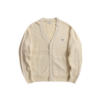 Wool bouclé knitted wool-blend ເສື້ອ cardigan ຂະຫນາດໃຫຍ່ Unisex