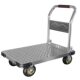 Steel Plate Handcart, Four-Wheel Silent Transport Cart, Express Delivery Flatbed Cart, Small Cart, Folding Trailer, Cargo Cart