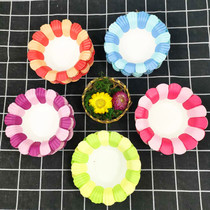 Kindergarten opening classroom corridor wall decoration DIY graffiti painting material ring creation handmade cute flowers