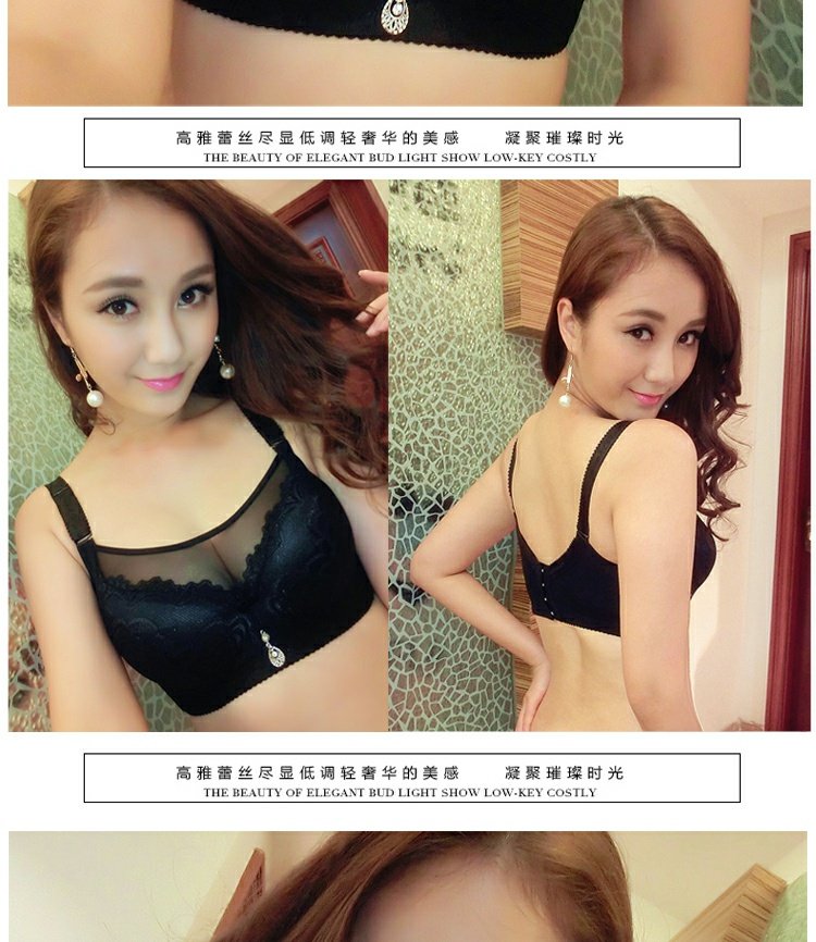 Không có vòng thép áo ngực Phần mỏng C cốc khuôn mỏng Bộ sưu tập sữa kích thước lớn chống lóa ống đồ lót hàng đầu chất béo mm tập hợp áo ngực áo ngực bigsize