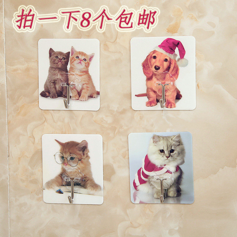 Floor stall strong seamless nano paste silicone sticky hook creative bathroom wall hanging nail-free cartoon magic seamless hook