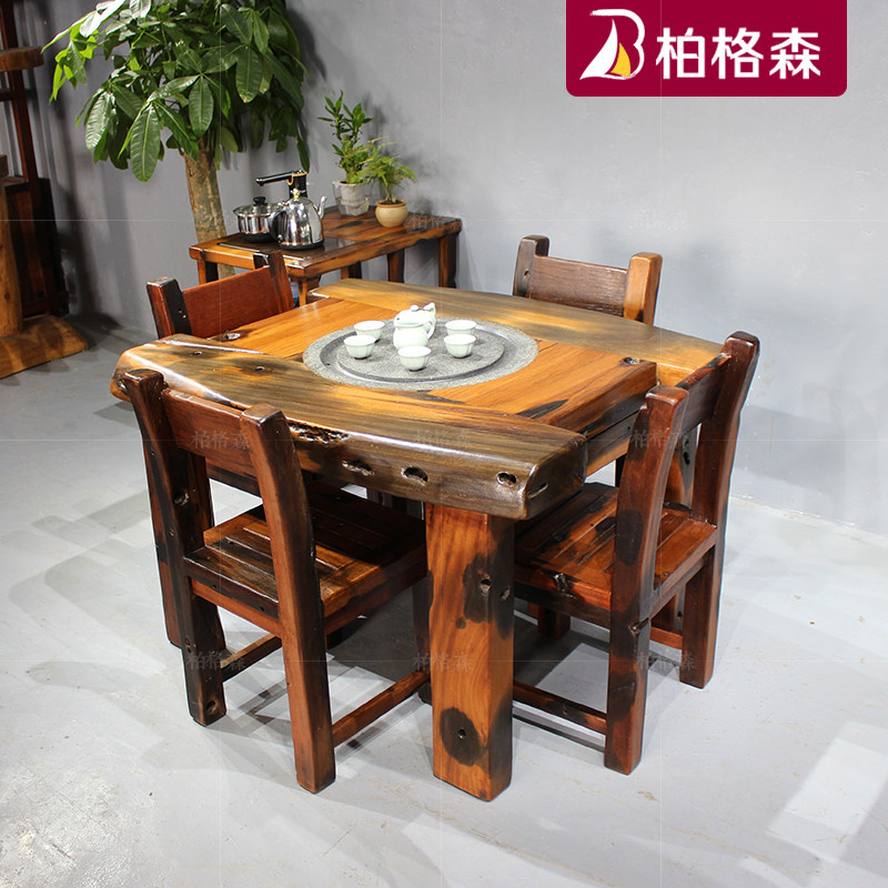 老船木:新中式禅意家具中的经典传承-根雕茶几-淘宝百科网
