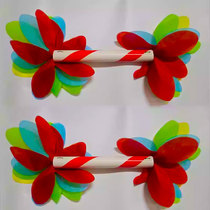 Sixty-one kindergarten light equipment exercise childrens morning exercise props square dance flower stick overlord whip lotus ring stick without bell