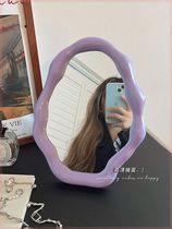 Cream style makeup mirror desktop can stand cloud high-definition folding wall-mounted household Internet celebrity special-shaped dressing mirror portable