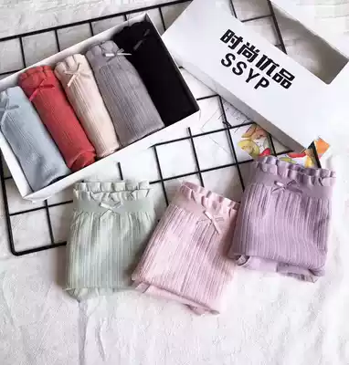 Autumn and winter boutique five pieces of fungus waist waist side middle and high waist underwear women's abdomen seamless women's cotton stall large size breathable trousers