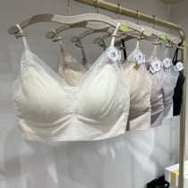Beauty back bra 2029 new integrated fixed cup Sexy lace ultra-thin Triangle cup Modale wrapped in chest lingerie