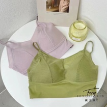 Maples Xin 10012 No-marks-back large breasted chest display small and thin section fixed triangular cup No steel ring wrapped in chest underwear