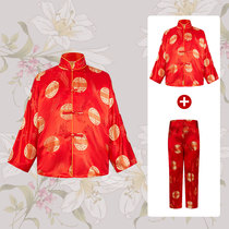 Male Shouwear Dish Clasp Chinese Style Tangi Silk Satin Satin Fu Shouju Super Suit Hong Kong Taiwan Xiamen Zhangquan Funeral Funeral Use