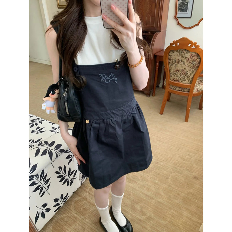 Pd's Greatest Work, Star's Same Style Idol Suspender Dress, Girly and Pure, Rich Girl Style Casual Dress 0187