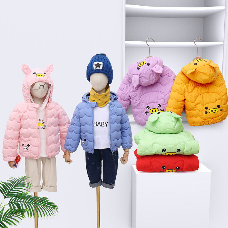 Children's down cotton clothes girl baby winter clothing anti-season clear cabin child clothing cut clothes small and medium girl cotton padded jacket