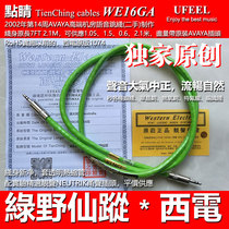 Fever 3.5 male-to-male recording West Electric Wizard of Oz WE16GA GREEN AUX over headphone cable
