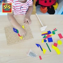 Childrens nail knocking game imported from the Netherlands SES small craftsman cork nail board 3D three-dimensional puzzle kindergarten toy