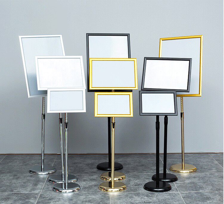 A4 Hotel Stainless Steel Licensed Double - sided Guide sign show can lift billboard spot