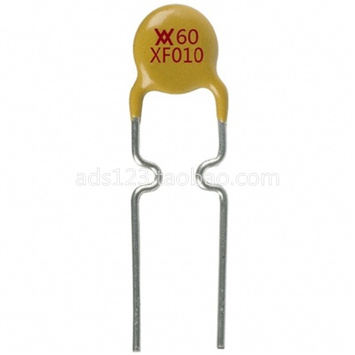 Straight insertion self-restoring fuse RXEF010 X72XF010 0 72V 1A 100MA PPTC 