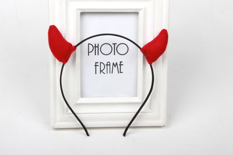 Hàn Quốc phim hoạt hình nhỏ sừng vải vải headband dễ thương nhỏ quỷ đầu headband trẻ em người lớn thẻ phụ nữ tóc kẹp phồng chân tóc