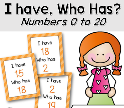 i have who has Numbers English Games Card Games Middle School English
