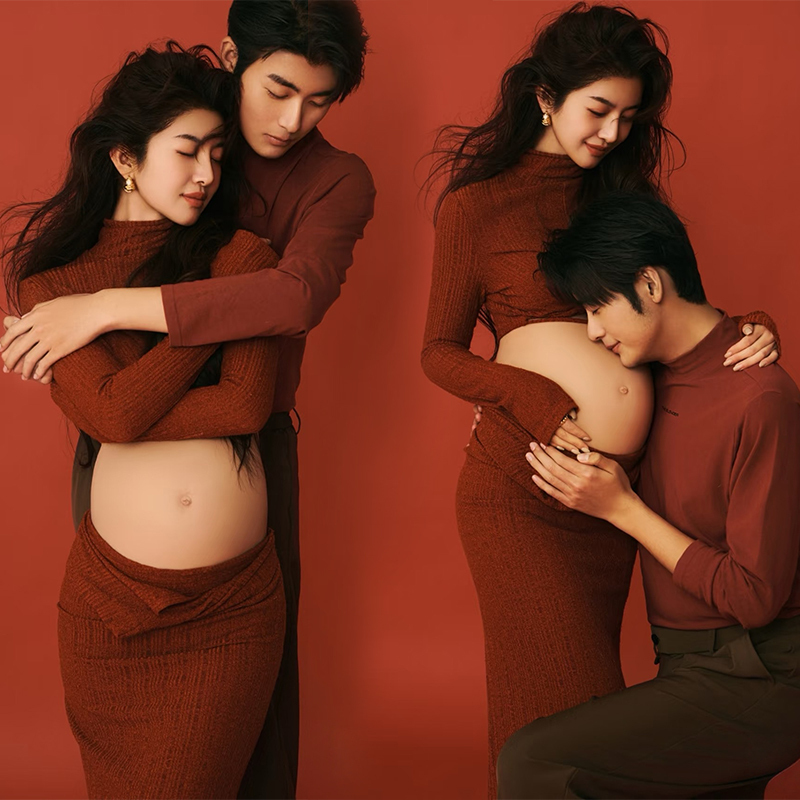 New Studio Maternity Photo Outfits, Gentle Couple-Themed Outfits, Fashionable and Sweet Art Photo Photography Clothes