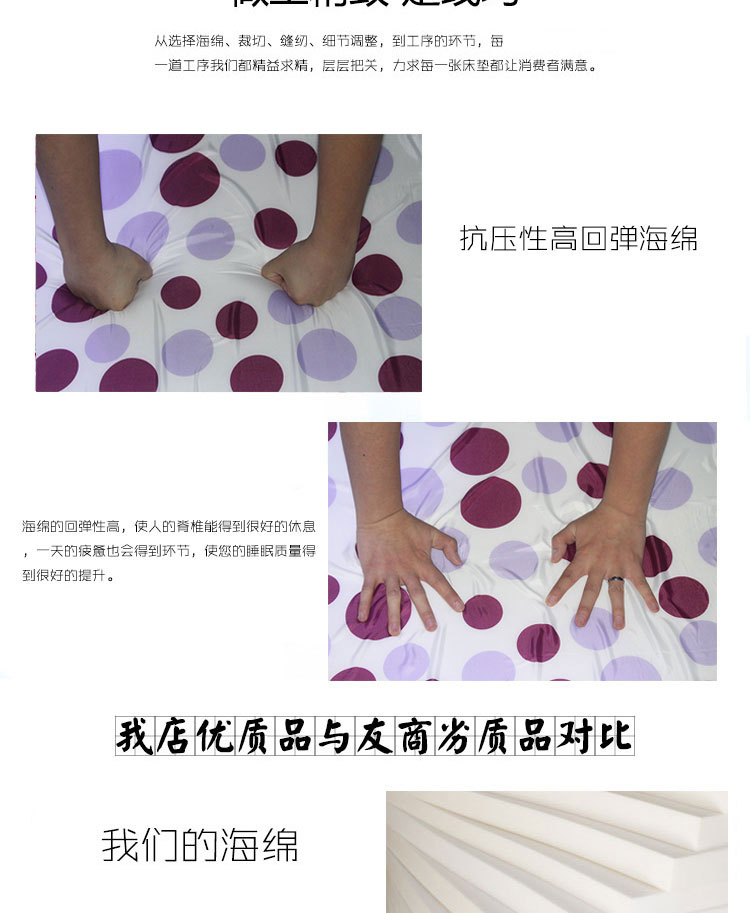 Nhà máy trực tiếp bìa vận chuyển dải vải chợp mắt 5cm miếng đệm mật độ cao bọt nệm nệm 1,5 m 1,8 m - Nệm nệm kymdan trả góp