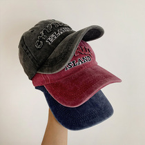 Water washed to make old baseball cap Women Summer Korean version Little crowdCard Ducal Tongue Cap Big Head Surround with a small hat man