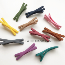 Teenage Girl Hearts Little Things Frosted Color Cross Liu Hoi Clip Lined South Korea Base Hair Clip Edge Clip Hair Accessories