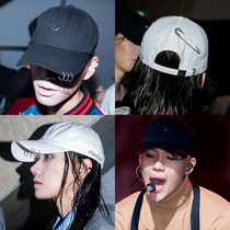 Baseball cap children summer Korean version of leisure Joker hoops student couple cap Korean Street male trendsetter Black