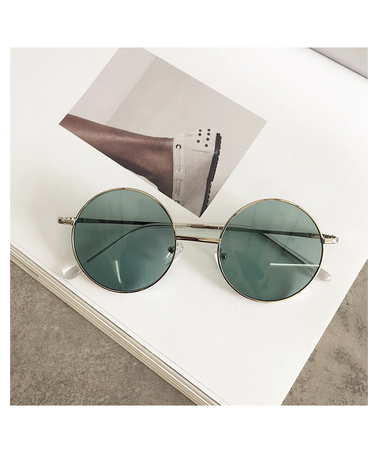 Hàn Quốc chic chic kính gió nữ retro kính tròn gọng kính tròn mặt đỏ với cùng một đoạn kính râm thời trang kính mắt mèo