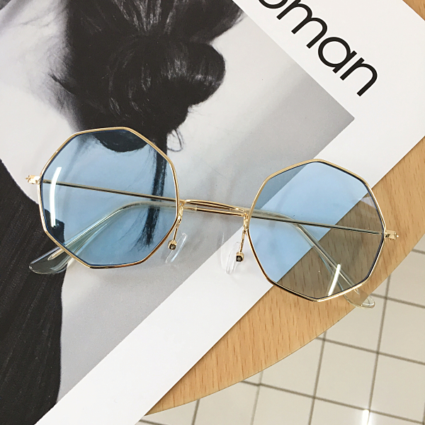 Hồng Kông phong cách kim cương trong suốt kính Hàn Quốc nam giới và phụ nữ thời trang marine lens sunglasses Hàn Quốc phiên bản của hoang dã mỏng kính mát thủy triều