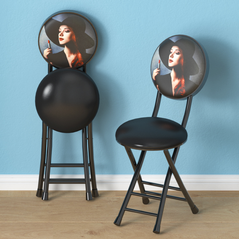 [Steel Plate Soft Chair] Lipstick Lady 4cm Raw Cotton