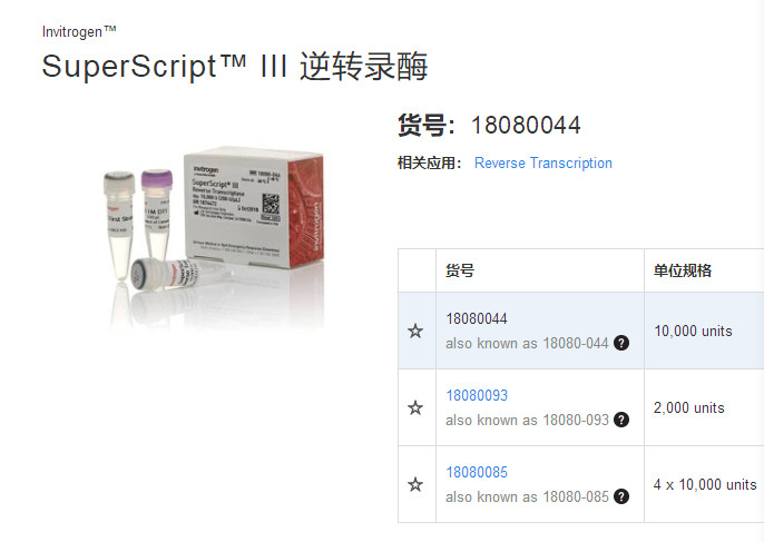 18080085 SuperScript? III 反转录酶，18080085