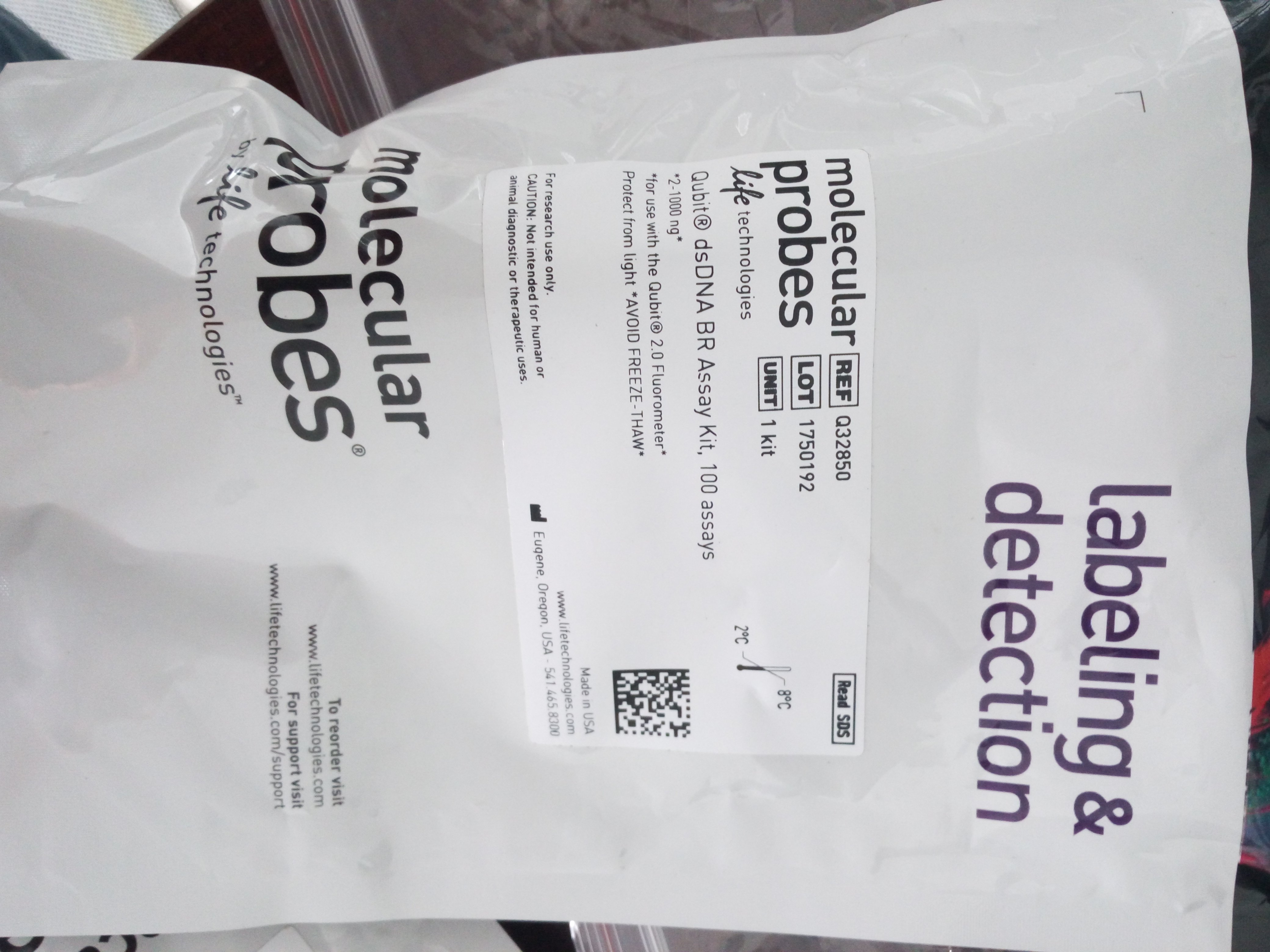 Qubit? dsDNA BR分析试剂盒  Q32850 Qubit? dsDNA BR Assay Kit