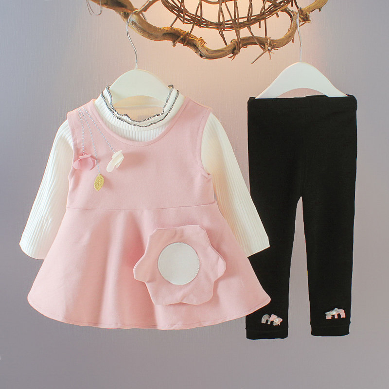 Baby girl autumn suit 2022 autumn suit 6-12 months baby Korean style clothes girls foreign style autumn three-piece suit