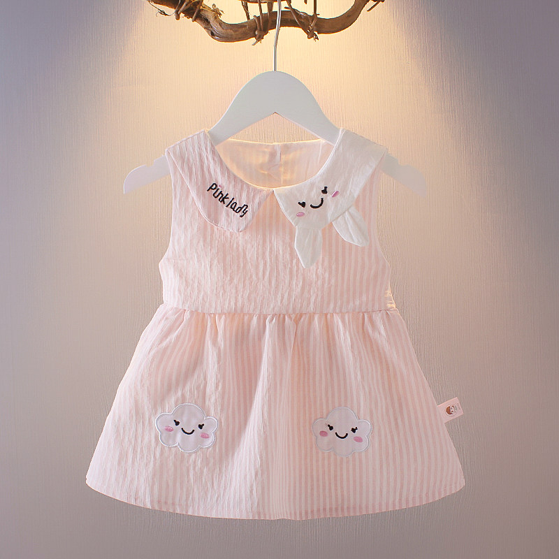 Girl Foreign Pie Short Sleeve Small Skirt 2022 Summer Baby Princess Dress Spring Dress Long Sleeve Children Ocean Dress New Tide