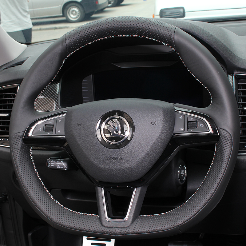 Xu remember Skoda speed dispatch hand-stitched genuine leather steering wheel sleeve Cordiac GT Wildman Ming sharp special to take cover