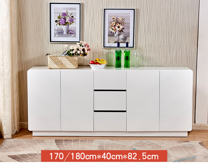 tủ bên bữa ăn tối giản tủ tủ sơn hiện đại trà rượu vang trắng đa năng phòng khách mát lắp ráp tủ bếp - Buồng tủ nhựa quần áo trẻ em