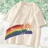 Летняя хлопковая футболка с коротким рукавом, 2025 года