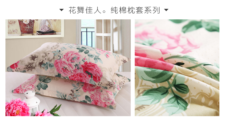 Mo Fan anti-mite cotton pillowcase một cặp gối bộ trẻ em người lớn cotton gối set 48 74 cm chính hãng