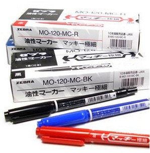 Note pen oily non-drop color small double head watercolor Oily Debit pen Rink pen Rink pen 