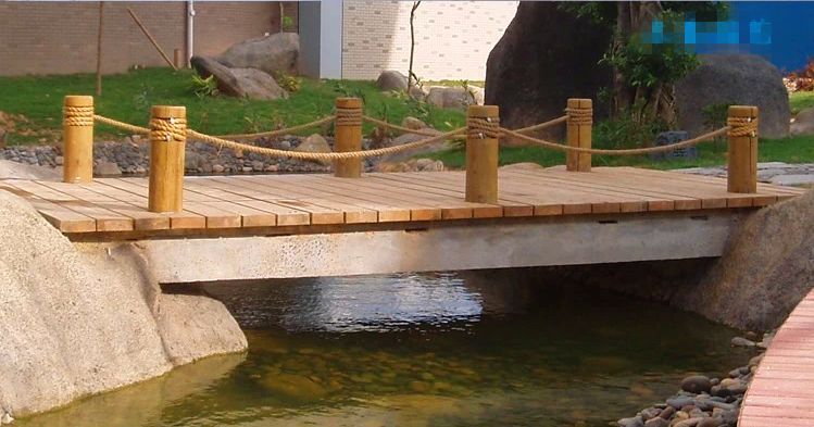 Công viên Biệt thự Cảnh quan Cầu trang trí Sản phẩm làm vườn ngoài trời Carbonized Gỗ chống ăn mòn Cầu vòm Cầu gỗ Sàn gỗ - Nguồn cung cấp vườn vòi sen tưới cây