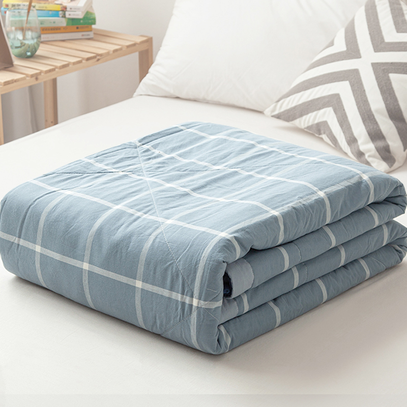 Summer cool quilted by pure cotton full cotton washable washable pure cotton summer thin single double spring and autumn quilt Summer air conditioning