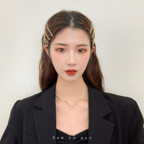 Golden Zhinnie Jennie with the same water drill hairpin clip with a side clip Liu Hai Korea Temperament Girl Card Hairpin Clip Head Accessories
