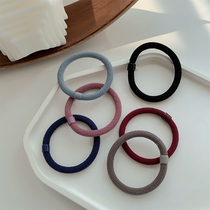 Korea High Stretch Bold Hairband Head Rope Simple Adult Pony Tail Joker Durable Rubber Band Tie Hair Decoration Women