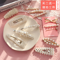 Pearl hairclip girl cute hairpin Net red clip side bangs BBB clip side clip Joker Korean headdress