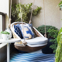 Sling basket rattan chair lazy chair Net red rocking chair hanging blue swing home hammock indoor balcony rocking chair hanging chair