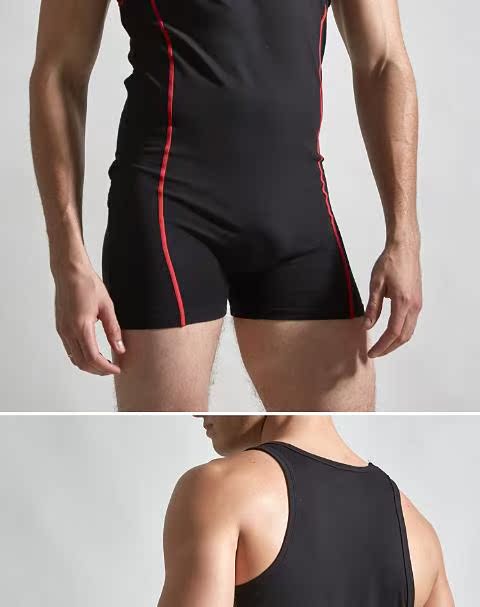 Phiên bản Hàn Quốc của bộ đồ liền thân nam mỏng, quần cotton thoáng khí thể thao tại nhà quần short thể dục đồ lót định hình một mảnh