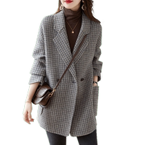 Ocean Gas Aging Sheep Plush Jacket Female Straight Drum 2023 Autumn Winter New Brands High-end bifacial great coat in the middle of the coat