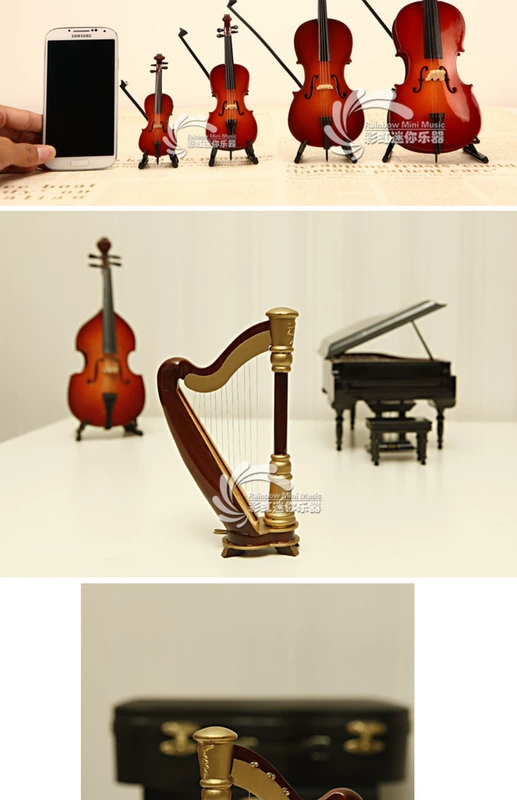 Piano harp violin cello mô hình một bộ đồ trang trí quà tặng sinh nhật để gửi cho bạn bè ảnh tốt nghiệp của giáo viên