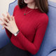 Half-high collar tight sweater women's spring pullover fashion bottoming shirt solid color long-sleeved sexy knitwear women's top