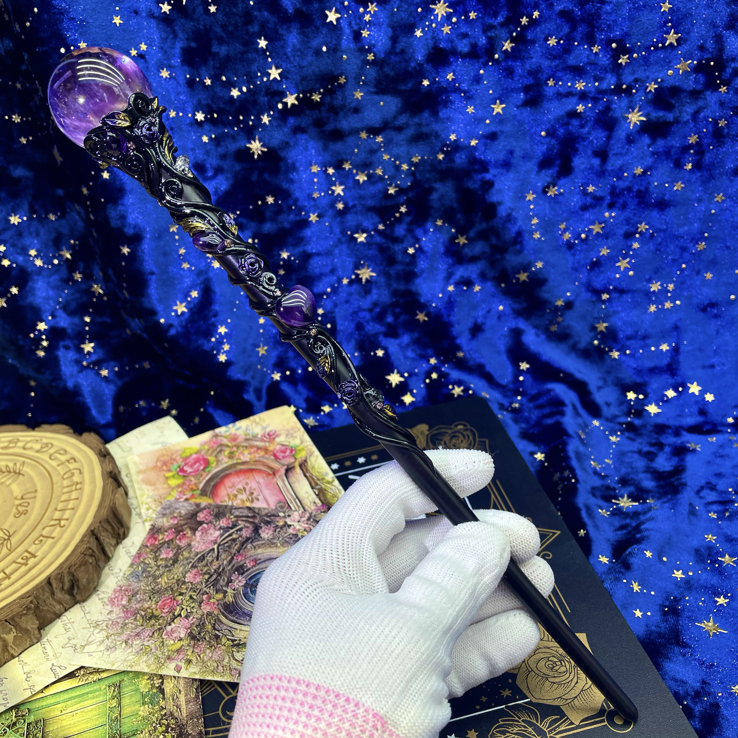探寻魔法的奇迹 | 天然水晶魔法棒纯手工制作设计 -翅膀-淘宝好物网